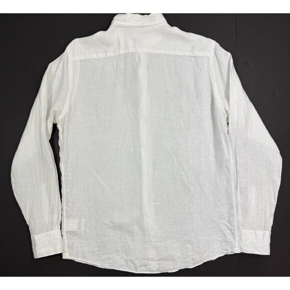 SuitSupply Mens Shirt Pure Linen Leggiuno Sz 16/16.5 41/42 Slim Fit Long Sleeve - Picture 4 of 12